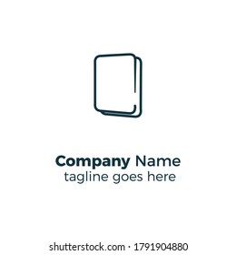 line two cards logo design icon vector illustration simple line
