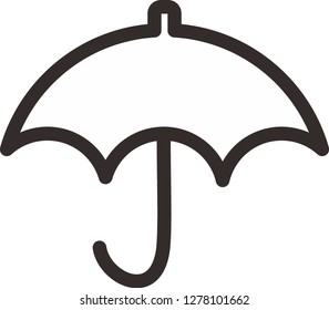  line umbrella icon Editable vector stroke - vector