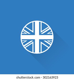 Line United Kingdom Flag Button