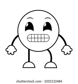 line ups emoji expression with arms and legs