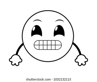 line ups emoji face expression with arms