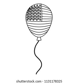 line usa balloon national patriotism design