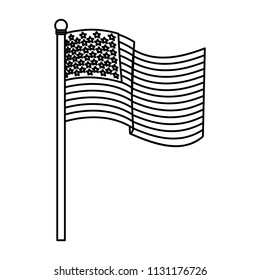 Line Usa Flag America Patriot Symbol Stock Vector (royalty Free 