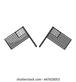 line usa flags to celebrate holiday patriotic