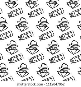 line usb memory and hacker thief background