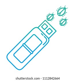 line usb memory with spiders virus data
