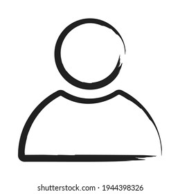 Line user icon with artistic strokes