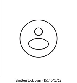 Line User Icon Trendy Flat Style