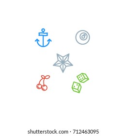 Line User Interface Icons Tattoo