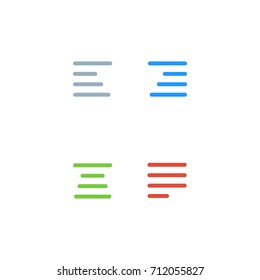 Line User Interface Icons Text Align 