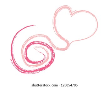 Line of Valentine Heart Vector
