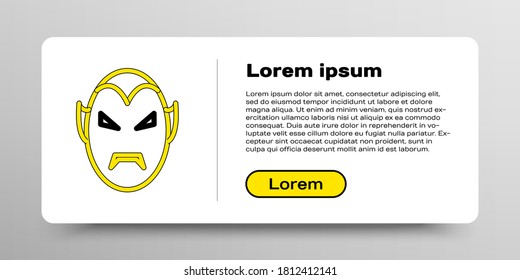 Line Vampire Symbol einzeln auf weißem Hintergrund. Frohes Halloween-Fest. Farbiges Rahmenkonzept. Vektorgrafik