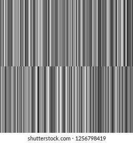 Line Variable Thickness Black and White Vertical Lines Background, Random Chaotic Lines Abstract Geometric Pattern, Texture, Modern, Contemporary Art Illustration with Black White Stripes