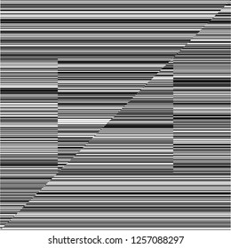 Grosor variable de línea Fondo de líneas verticales en blanco y negro, Líneas caóticas al azar Resumen Patrón geométrico, Textura, Ilustración de arte contemporáneo con franjas blancas en negro