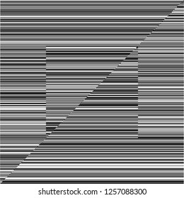 Grosor variable de línea Fondo de líneas verticales en blanco y negro, Líneas caóticas al azar Resumen Patrón geométrico, Textura, Ilustración de arte contemporáneo con franjas blancas en negro