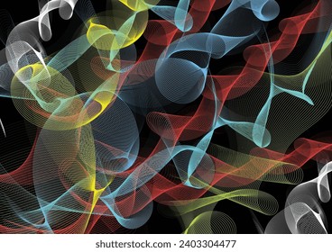 Line of vector abstract graphic wave patterns. Digital frequency Curved wavy line, smooth stripe. Background and modern waves style.