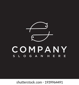 line vector bird logo design