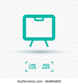 Line vector board icon for websites and mobile minimalistic flat design.