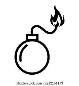 
Streckenvektorgrafik der Brennbombe