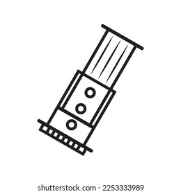 aeropelo de herramientas de café vector de línea