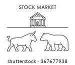 Line vector design concept for stock market.