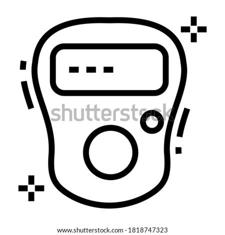 Line vector design of a digital finger counter icon 