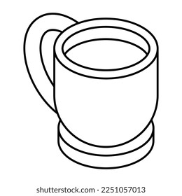 Linie Vectordesign der Teacup