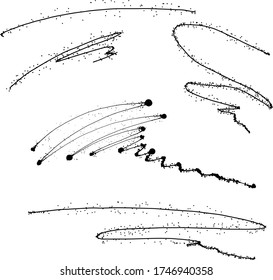 Line vector, digitally created swirls, tiny drops of ink, curvy, wavy line, ribbon vector, splash vector drawn on tablet, photo overlays, zigzag move, design element, vector logo