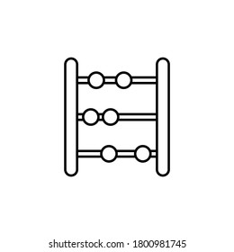 Line vector icon abacus, counting. Outline vector icon
