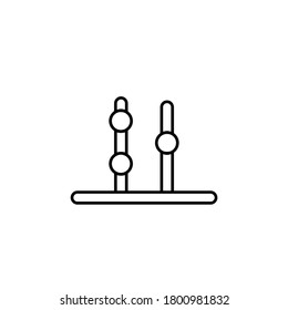 Line vector icon abacus, counting. Outline vector icon