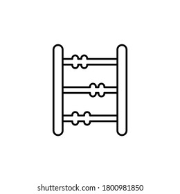 Line vector icon abacus, counting. Outline vector icon