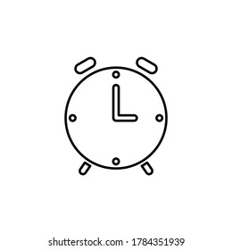 Line vector icon alarm, clock. Outline vector icon
