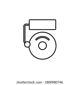 Line vector icon alarm, school. Outline vector icon