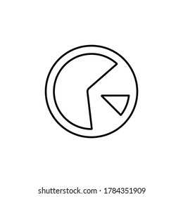 Line vector icon analytics, circle. Outline vector icon