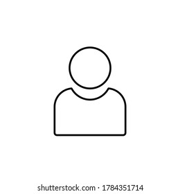 Line vector icon avatar. Outline vector icon