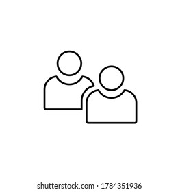 Line vector icon avatars, users. Outline vector icon