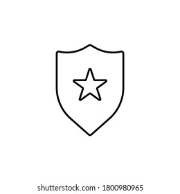 Line vector icon badge, insignia. Outline vector icon