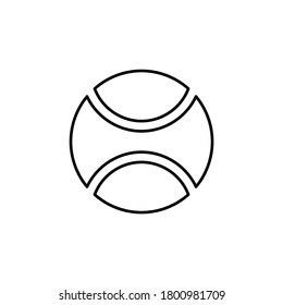 Line vector icon ball, baseball. Outline vector icon