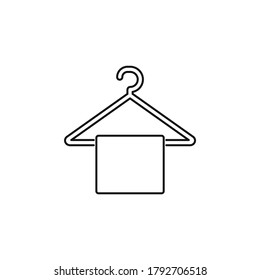 Icono de vector de línea, colgador. Icono de vector de contorno