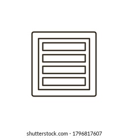 Line vector icon box. Outline vector icon