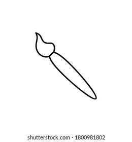 Line vector icon brush. Outline vector icon