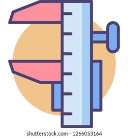 Line vector icon of caliper illustration