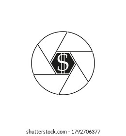 Line vector icon camera, photo business. Outline vector icon
