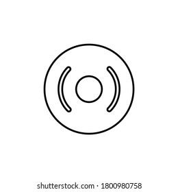 Line vector icon cd, disk, dvd. Outline vector icon