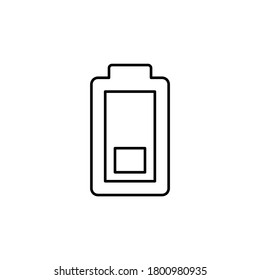 Line vector icon charge, battery. Outline vector icon