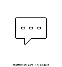 Line vector icon chat, chat bubble. Outline vector icon