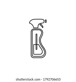 Line vector icon cleaning, spray. Outline vector icon
