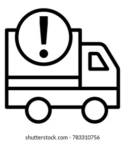 Line vector icon concept of delayed delivery