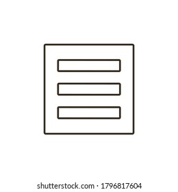 Line vector icon delivery, product. Outline vector icon