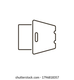 Line vector icon deposit, open, safe. Outline vector icon